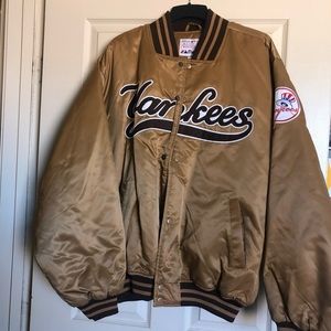 NY Yankees satin jacket (alternate brown)